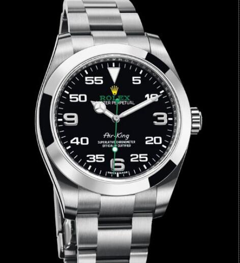 Rolex Oyster Perpetual Watches Air-King 116900 - 78590 Steel - Black Dial - Steel Bracelet